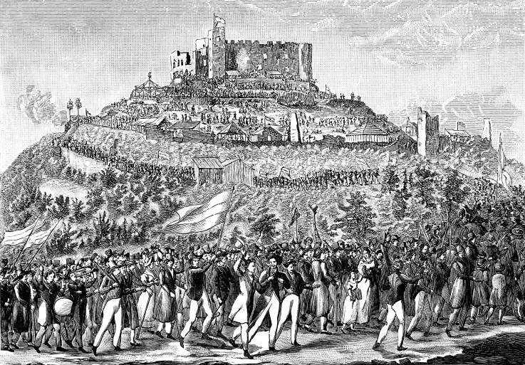 Procession to Hambach Castle on 27 May 1832 from Unbekannter Künstler