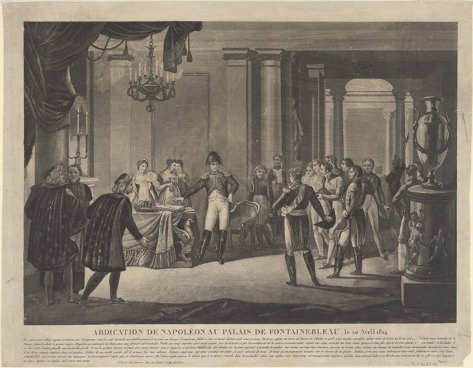 The Abdication of Napoleon at Fontainebleau from Unbekannter Künstler