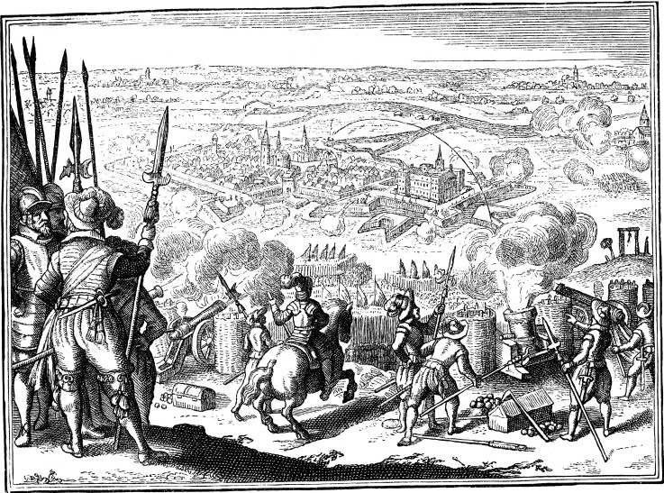 The siege of the Jülich fortress in 1610 from Unbekannter Künstler