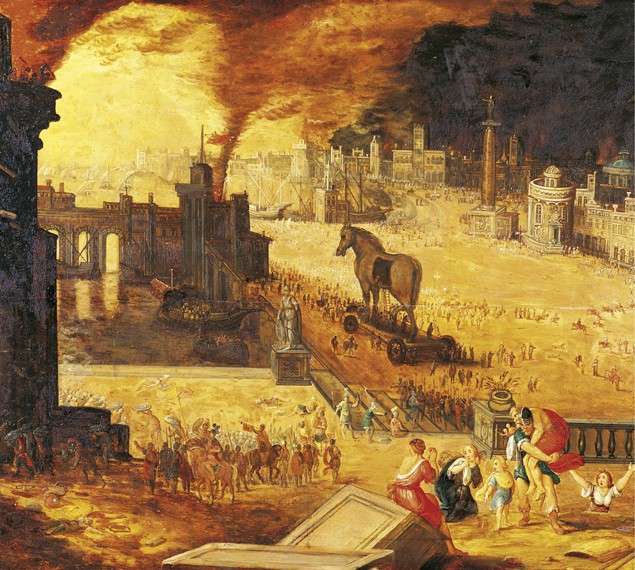The Siege of Troy from Unbekannter Künstler