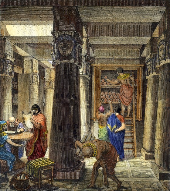 The Library of Alexandria from Unbekannter Künstler
