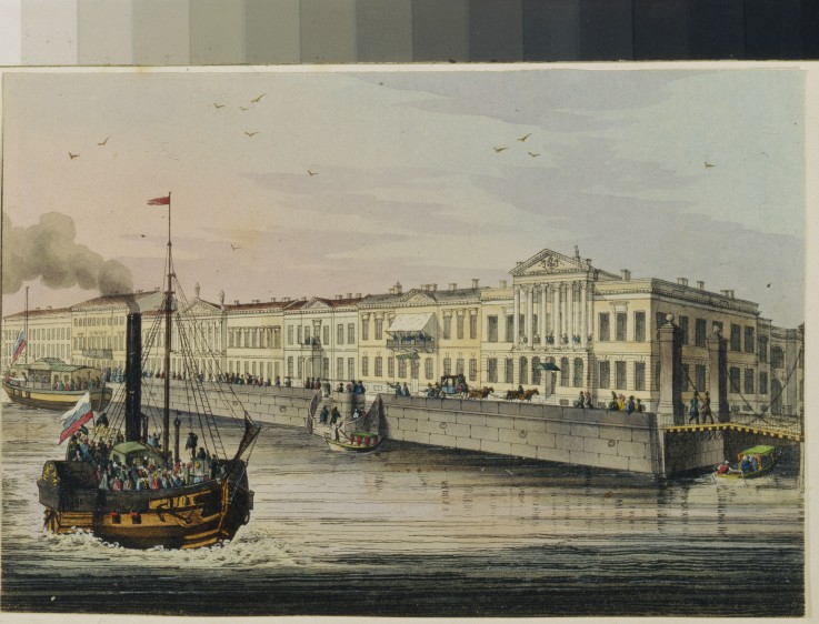 The English Embankment in Saint Petersburg (Album of Marie Taglioni) from Unbekannter Künstler