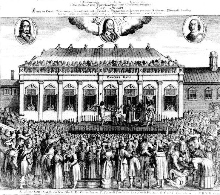 The Beheading of Charles I outside the Banqueting House, Whitehall, London from Unbekannter Künstler