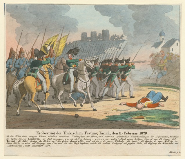 The Fall of the Turnu fortress on February 11, 1829 from Unbekannter Künstler