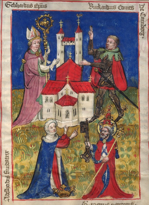 The founding of the Oehringen convent of canons in 1037 (From the Obleybuch of Oehringen) from Unbekannter Künstler