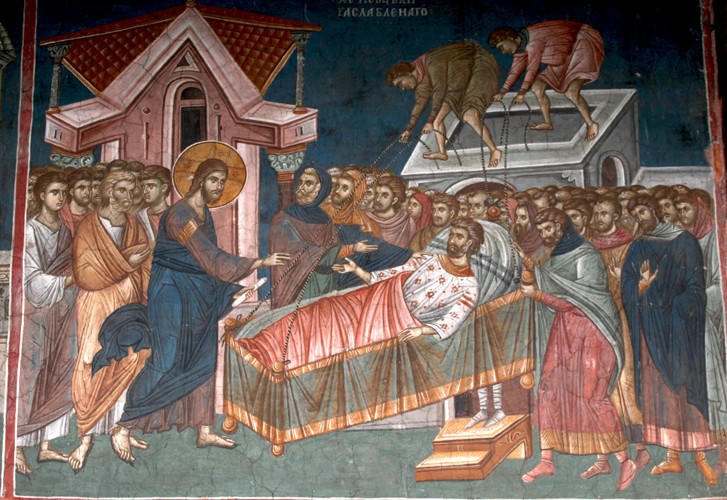 The Healing the paralytic at Capernaum from Unbekannter Künstler