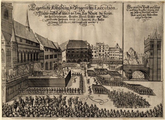 Execution of 27 Protestant Leaders on the Old Town Square in Prague on June 21, 1621 from Unbekannter Künstler