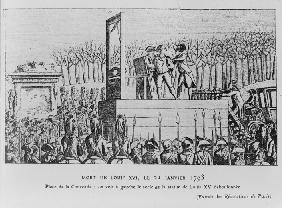 The Execution of Louis XVI in the Place de la Revolution on 21 January 1793