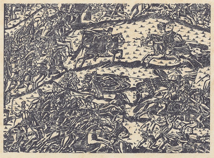 The Battle of Kulikovo (Lubok) from Unbekannter Künstler