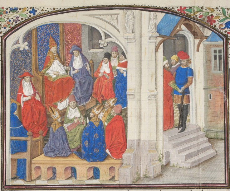 The Council of Clermont in 1095. Miniature from the "Historia" by William of Tyre from Unbekannter Künstler