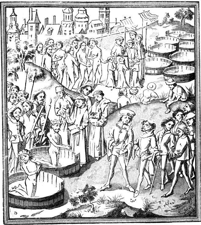 Baptism of Saxon Kings (From "Conquestes de Charlemagne") from Unbekannter Künstler