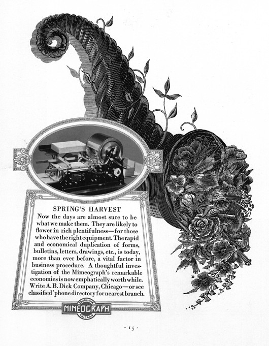 Advertisement for the Edison Mimeograph from Unbekannter Künstler