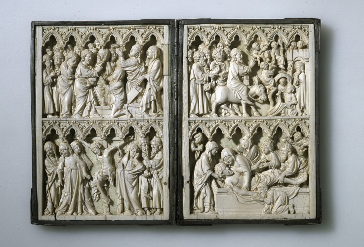 Ivory diptych with scenes from Life of Christ (Property of Queen Jadwiga of Poland) from Unbekannter Künstler
