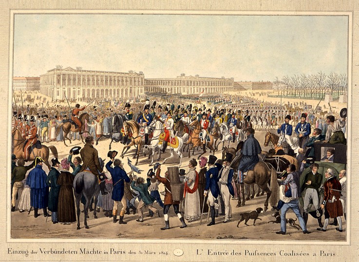 The Coalition army enters Paris on March 31, 1814 from Unbekannter Künstler