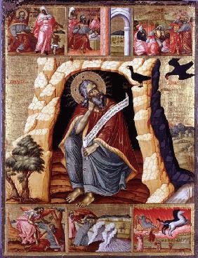 The Prophet Elijah in the Wilderness with Scenes from His Life