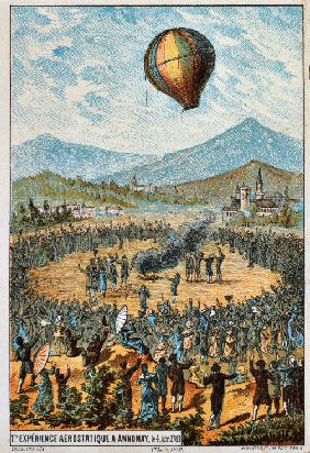 First test flight with an aerostat at Annonay, 1783 (From the Series "The Dream of Flight")