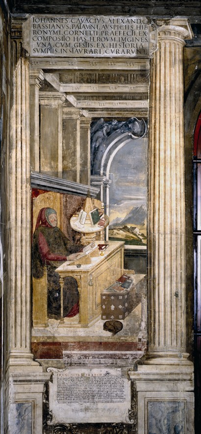 Francesco Petrarca in his study from Unbekannter Künstler