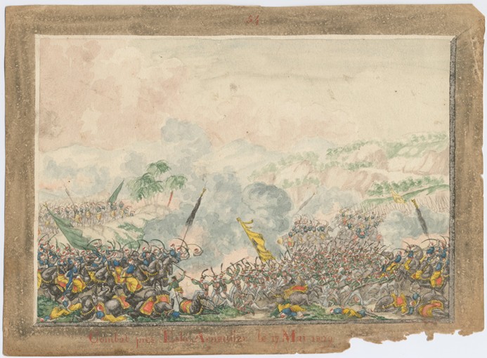 The battle near Provadia on May 1829 from Unbekannter Künstler