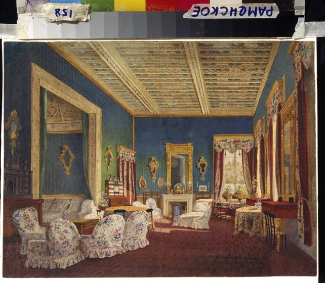 Interior in the Talyzin's Manor House Denezhnikovo from Unbekannter Künstler