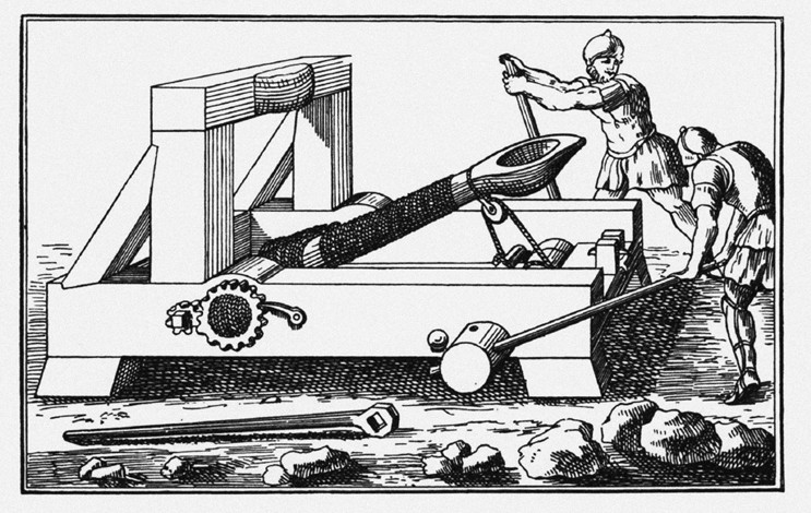 Archimedes Siege Catapult. From The Histories by Polybius from Unbekannter Künstler