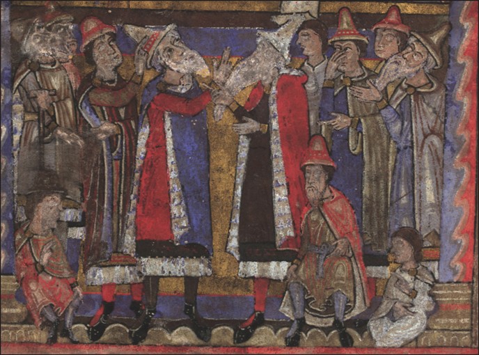 Matthew and the representatives of the twelve tribes of Israel (Gospels, formerly Dresden Ms. A 94) from Unbekannter Künstler