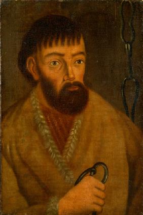 Portrait of the leader of a great Cossack insurrection Yemelyan I. Pugachev (c. 1742-1775)