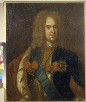 Portrait of Alexander Danilovich Menshikov, Generalissimo, Prince of the Holy Roman Empire and Duke 