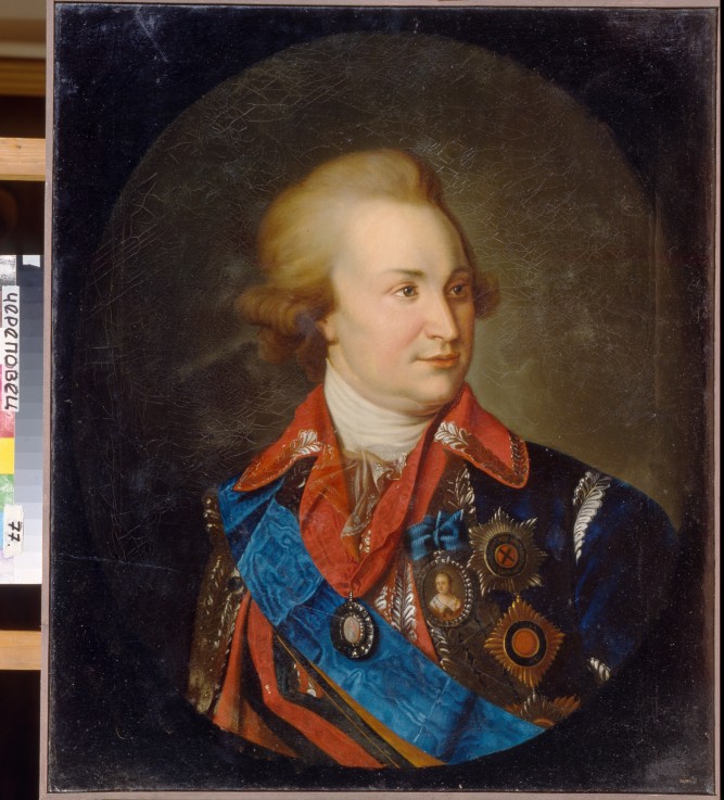 Portrait of Prince of Tauris general-field marshal, statesman Grigori A. Potyomkin (1739-1791) from Unbekannter Künstler