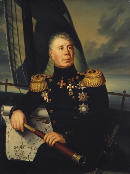 Portrait of Admiral Ivan (Adam) Krusenstern (1770-1846) from Unbekannter Künstler