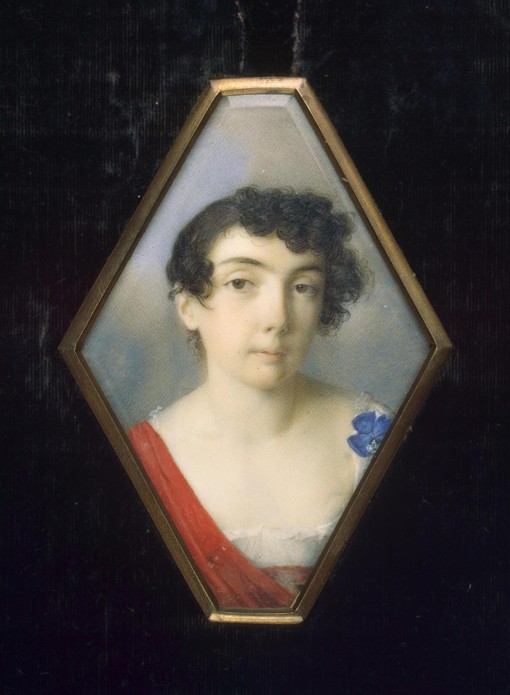 Portrait of Anna Mikhailovna Khitrovo, née Golenishcheva-Kutuzova (1782-1846) from Unbekannter Künstler