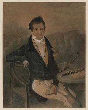 Portrait of the flute player Jean-Louis Tulou (1786-1865)