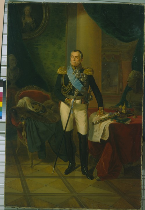 Portrait of Prince Pyotr Volkonsky (1776-1852) from Unbekannter Künstler