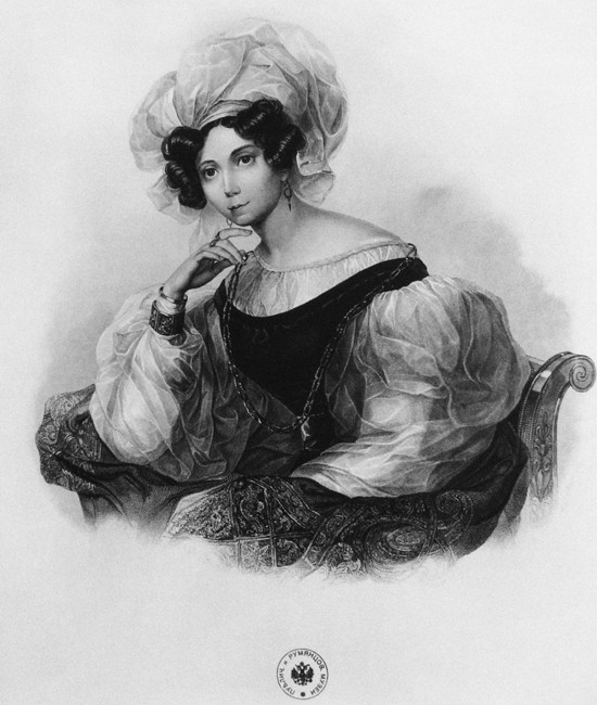 Portrait of Princess Zinaida Alexandrovna Volkonskaya (1792-1862) from Unbekannter Künstler