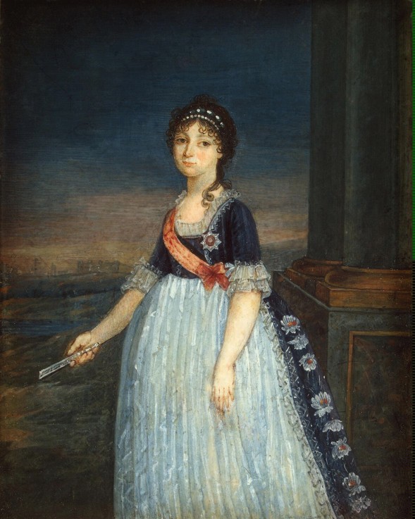 Portrait of Duchess Anna Feodorovna of Russia (1781-1860), Princess Juliane of Saxe-Coburg-Saalfeld from Unbekannter Künstler