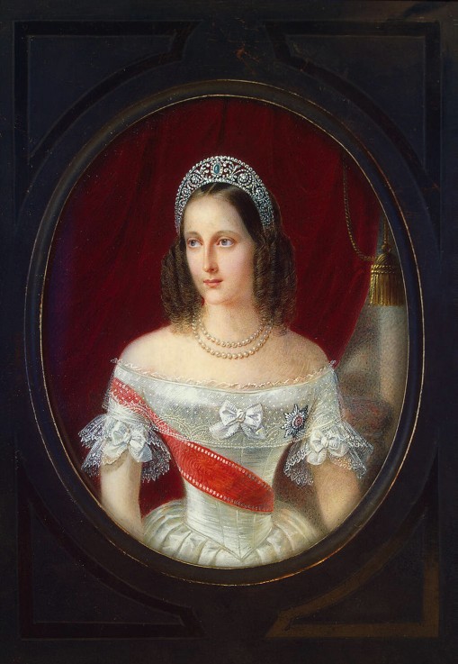 Portrait of Grand Duchess Maria Nikolaevna of Russia (1819–1876), Duchess of Leuchtenberg from Unbekannter Künstler