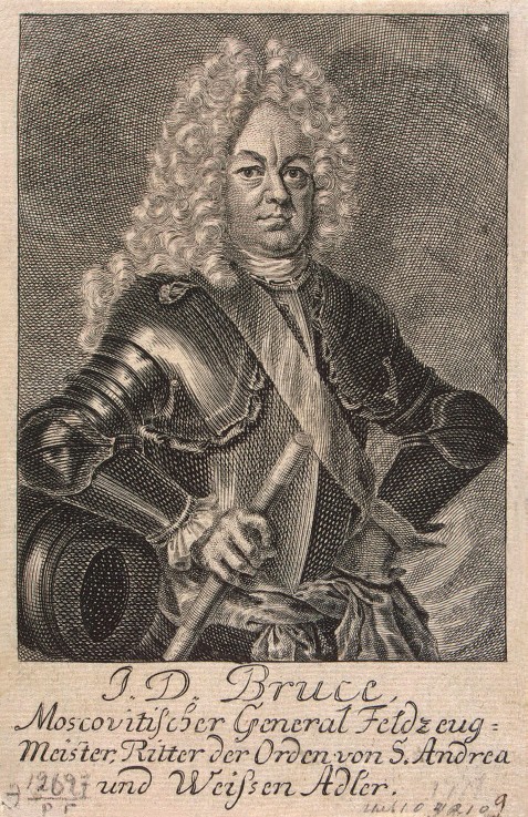 Portrait of Jacob Daniel Bruce (1669-1735) from Unbekannter Künstler