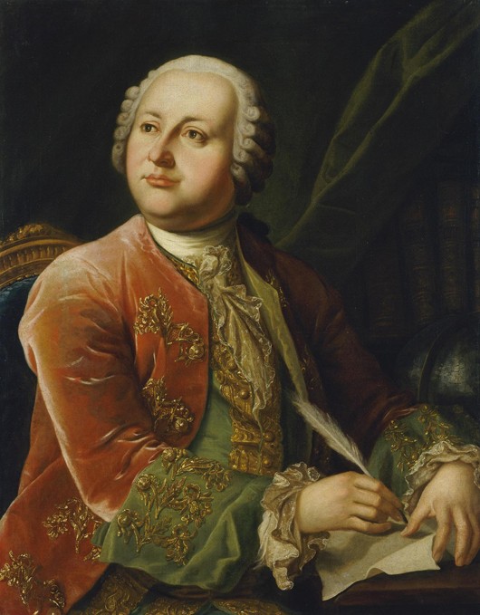 Portrait of Mikhail V. Lomonosov (1711-1765) from Unbekannter Künstler
