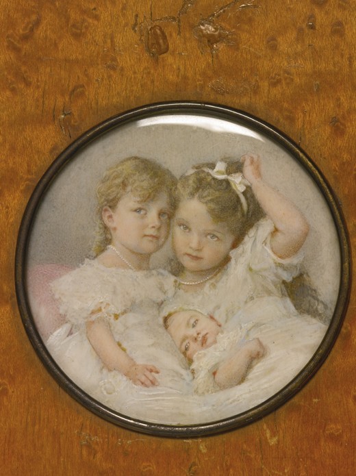 Portrait miniature of Grand Duchesses Olga, Tatiana and Maria of Russia from Unbekannter Künstler