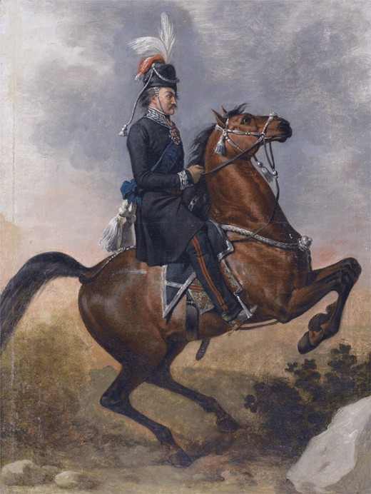 Count Matvei Ivanovich Platov (1757-1818) on horseback from Unbekannter Künstler