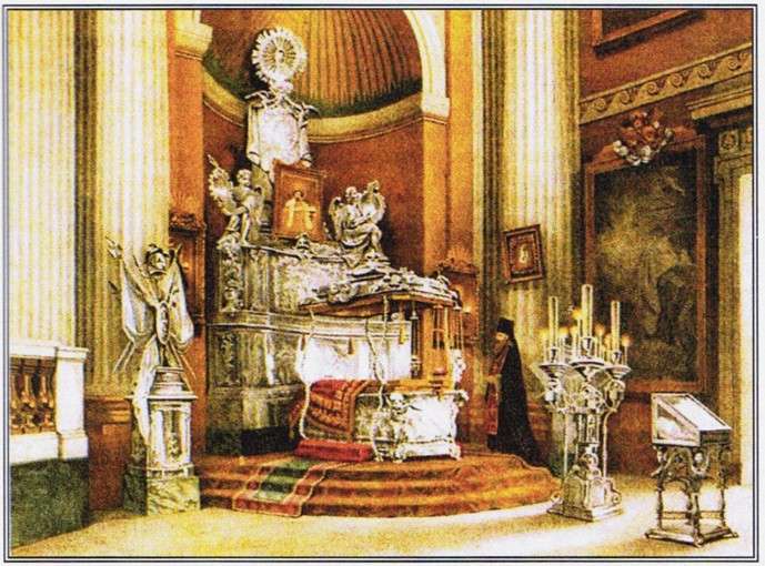 The shrine of Saint Alexander Nevsky from Unbekannter Künstler