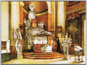 The shrine of Saint Alexander Nevsky