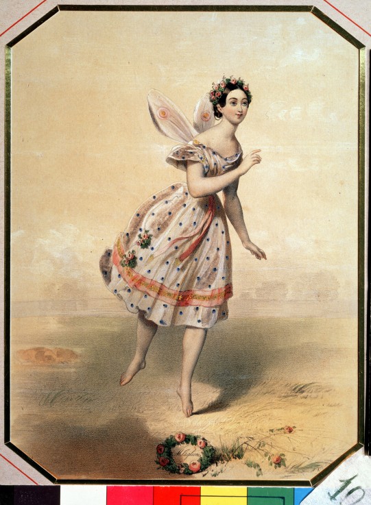 Dancer Maria Taglioni (1804-1884) in the ballet Sylphides by F. Chopin from Unbekannter Künstler