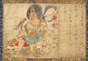 Tenkeisei, God of Heavenly Punishment (Part of the set of five hanging scrolls "Extermination of Evi