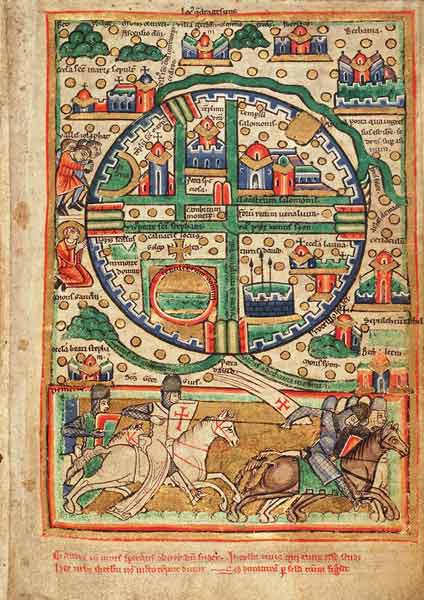 Plan of Jerusalem. Psalter fragment