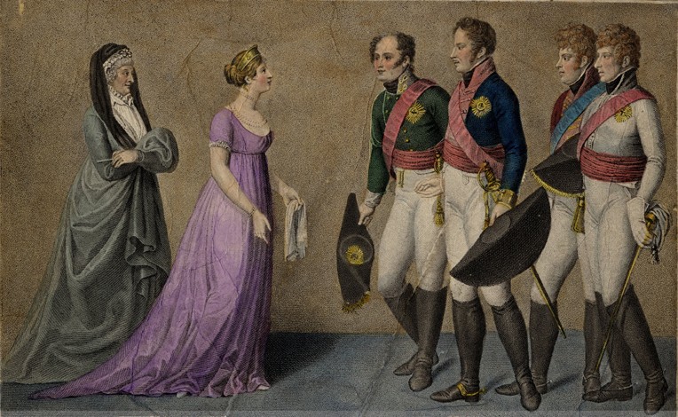 Reception of the Emperor Alexander at Memel by their majesties Frederick William and Louisa of Pruss from Unbekannter Künstler