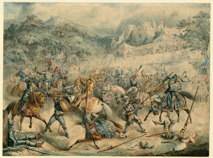 Tournament of mounted knights from Unbekannter Künstler