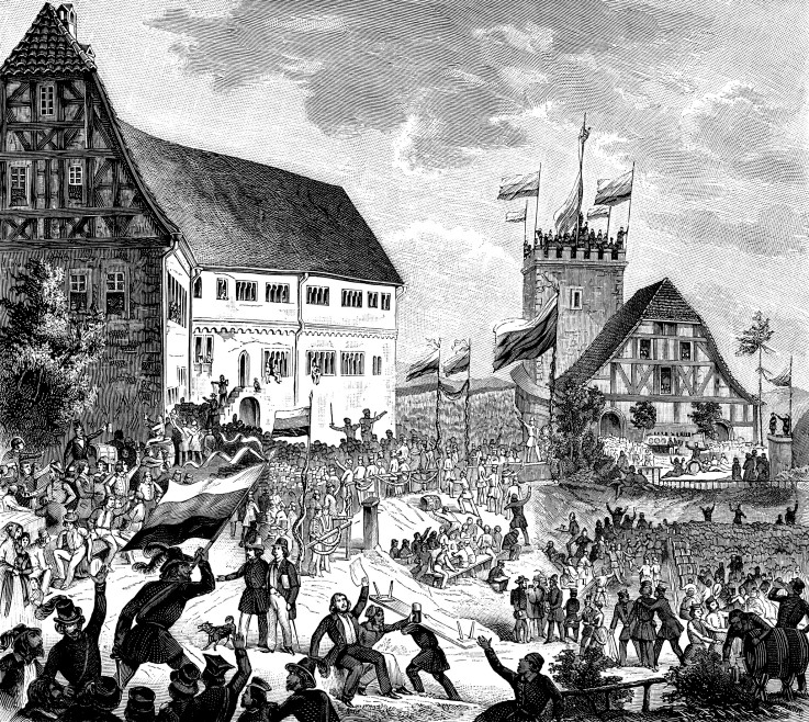 The Wartburg festival on 12 Juny 1848 from Unbekannter Künstler