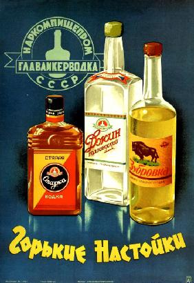 Advertising Poster for the Bitter liqueurs