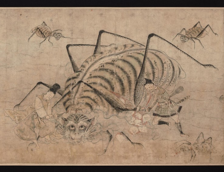 Yorimitsu killing Tsuchigumo (Detail of the scroll "Tsuchigumo no Soshi Emaki") from Unbekannter Künstler