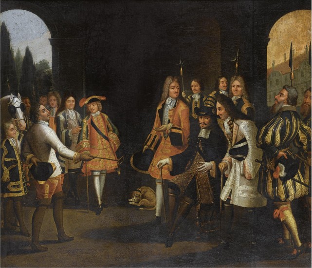 Audience of Louis XIV with Tsar Peter the Great in Versailles, 1717 from Unbekannter Künstler